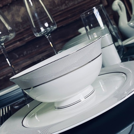 Lenardi 145-531 Салатник 15см СЕРЕБРЯНАЯ СИМФОНИЯ в под.уп.(х30)Костяной фарфор