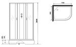 Душевая кабина Niagara Classic 110х90 L NG-33194-14LBKG с гидромассажем