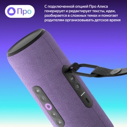 Умная колонка Yandex Стрит Алиса фиолетовый 30W 2.0 BT/Wi-Fi 10м 3300mAh (YNDX-00030VIO)