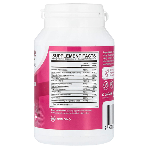 Conceive Plus, детокс-контроле для женщин, 60 веганских капсул