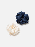 Резинки для волос большие MILKY WHITE DARK BLUE