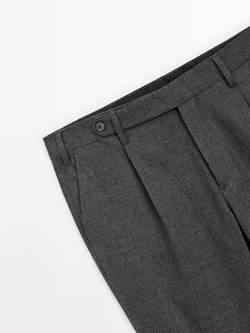 Massimo Dutti Костюмные брюки из смесовой шерсти, серый