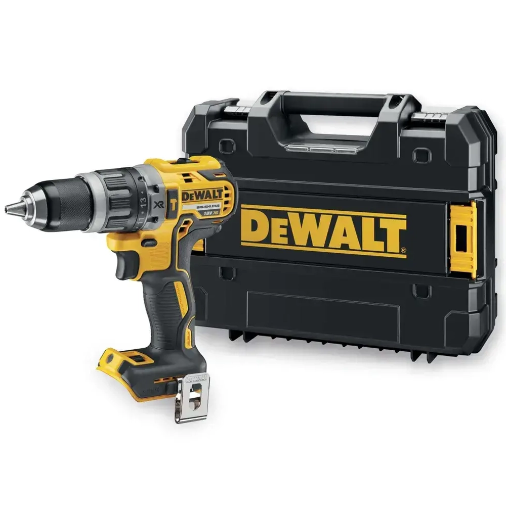 Аккумуляторная бесщеточная ударная дрель-шуруповерт DEWALT, 18 В, 2000 об/мин, 34000 уд/мин, без АКБ и ЗУ, в кейсе TSTAK, DCD796NT