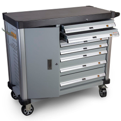 WDK-907E Тележка инструментальная, 7 ящиков и боковой отсек