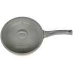 Сковорода 28*6,5см с ручкой и стекл. крышкой «Stella» (cappuccino) сск281а