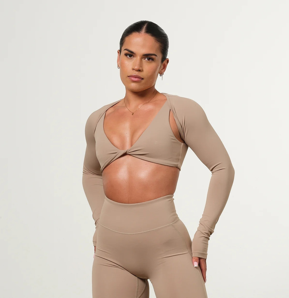 Топ VANQUISH Enhance Twist Bra Latte