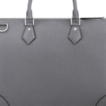 LOUIS VUITTON Taïga Cow Leather Portable One Shoulder Crossbody Briefcase Men"s Gray