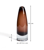 Ваза из коричневого стекла Toli 22,5 см
