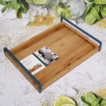 Поднос для завтрака «O'lala» 38*28*7,2см с металлическими ручками