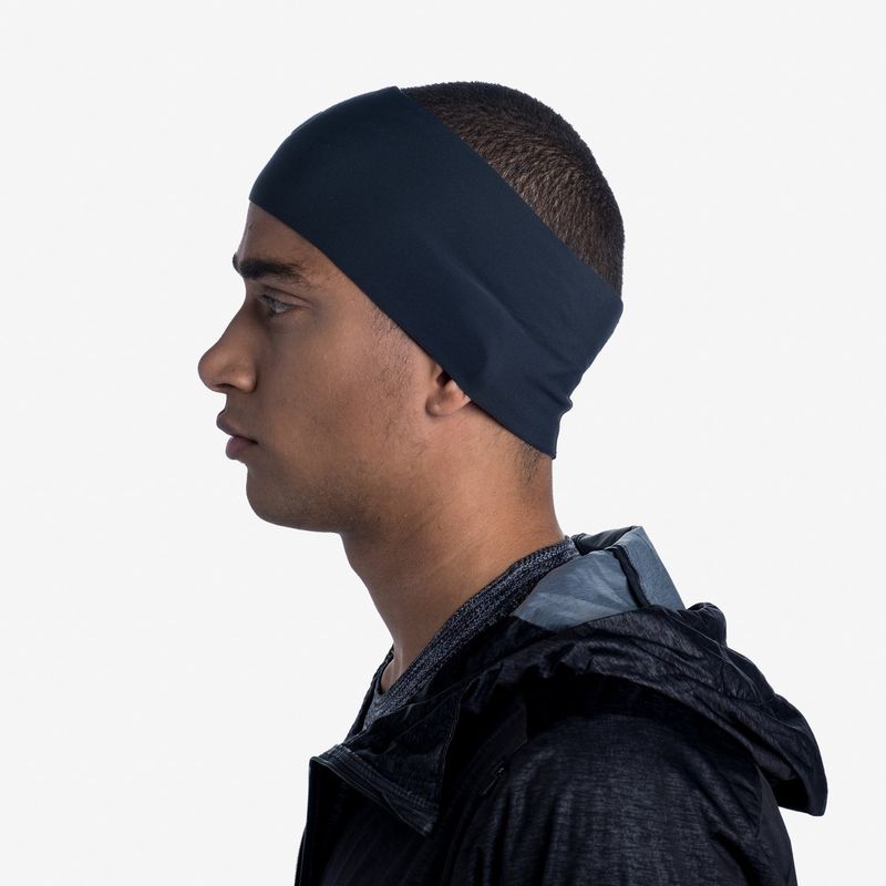 Теплая спортивная повязка на голову Buff Headband Tech Fleece Solid Grey Фото 9