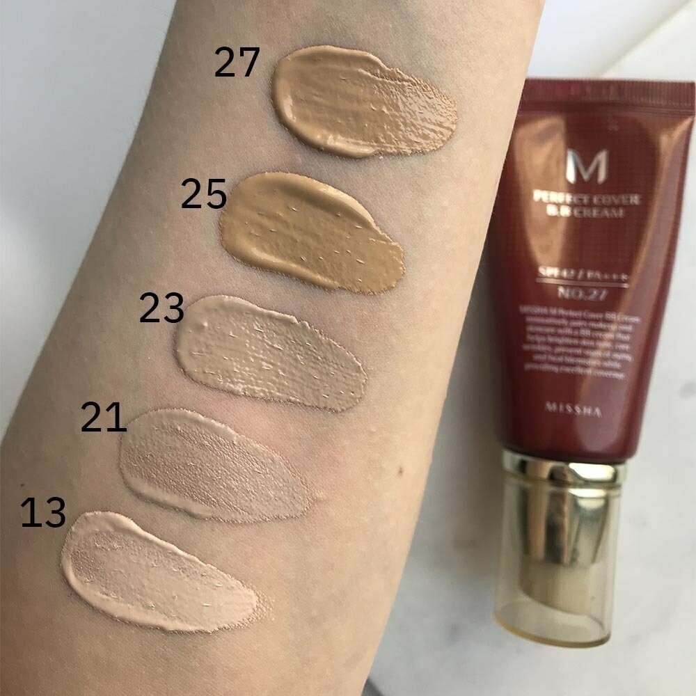 Крем ВВ для коррекции тона лица MISSHA Perfect Cover BB Cream оттенок №21, 20мл.