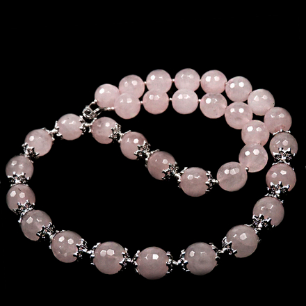 Бусы "Версаль" розовый кварц