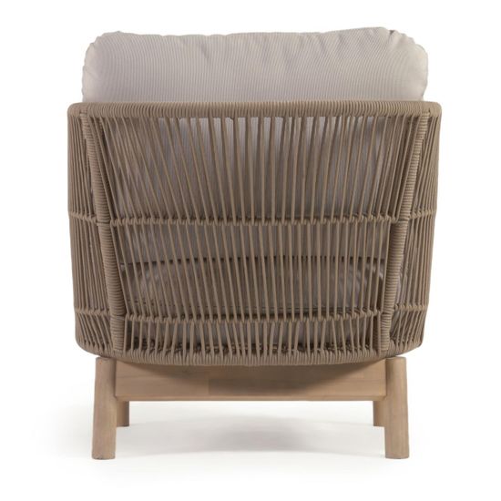 Кресло Catalina из бежевой веревки и массива акации La Forma Испания