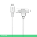 Кабель Momax 1-Link Flow Duo 2-in-1 DL56W 1.5м White