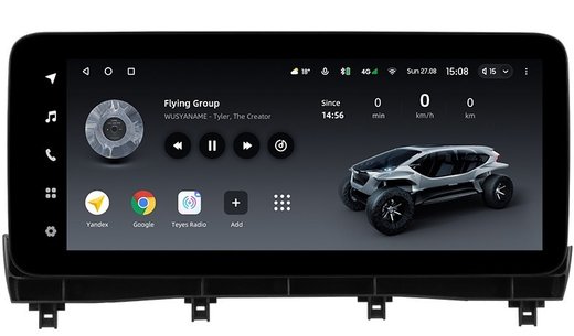 Магнитола для Lexus RX300, RX350, RX450h 2019-2022 AL20 (чёрная, без 360) - Teyes LUX ONE ROUND QLED 2K 12.3" монитор на Android 10, CarPlay, 4G SIM-слот