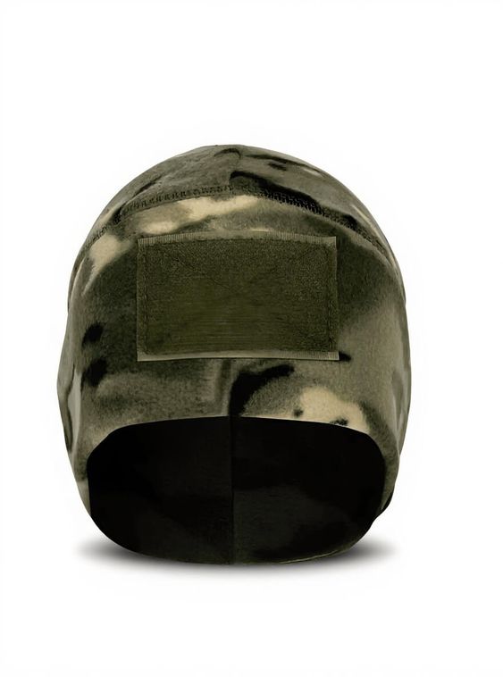 Тактическая военная флисовая шапка с липучкой Мультикам