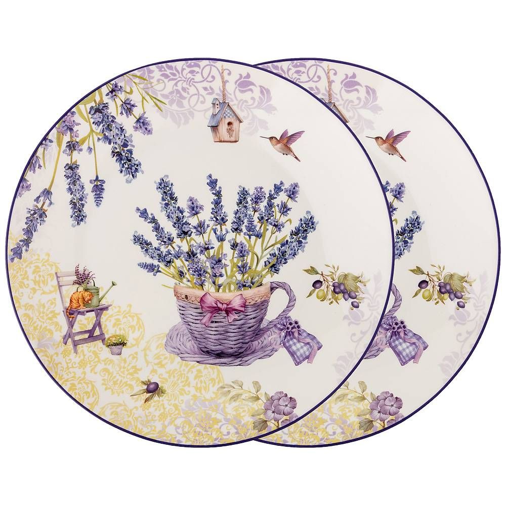 НАБОР ТАРЕЛОК ЗАКУСОЧНЫХ LEFARD "ПРОВАНС ЛАВАНДА" 2 ШТ. 20,5 СМ (КОР=24НАБ.)