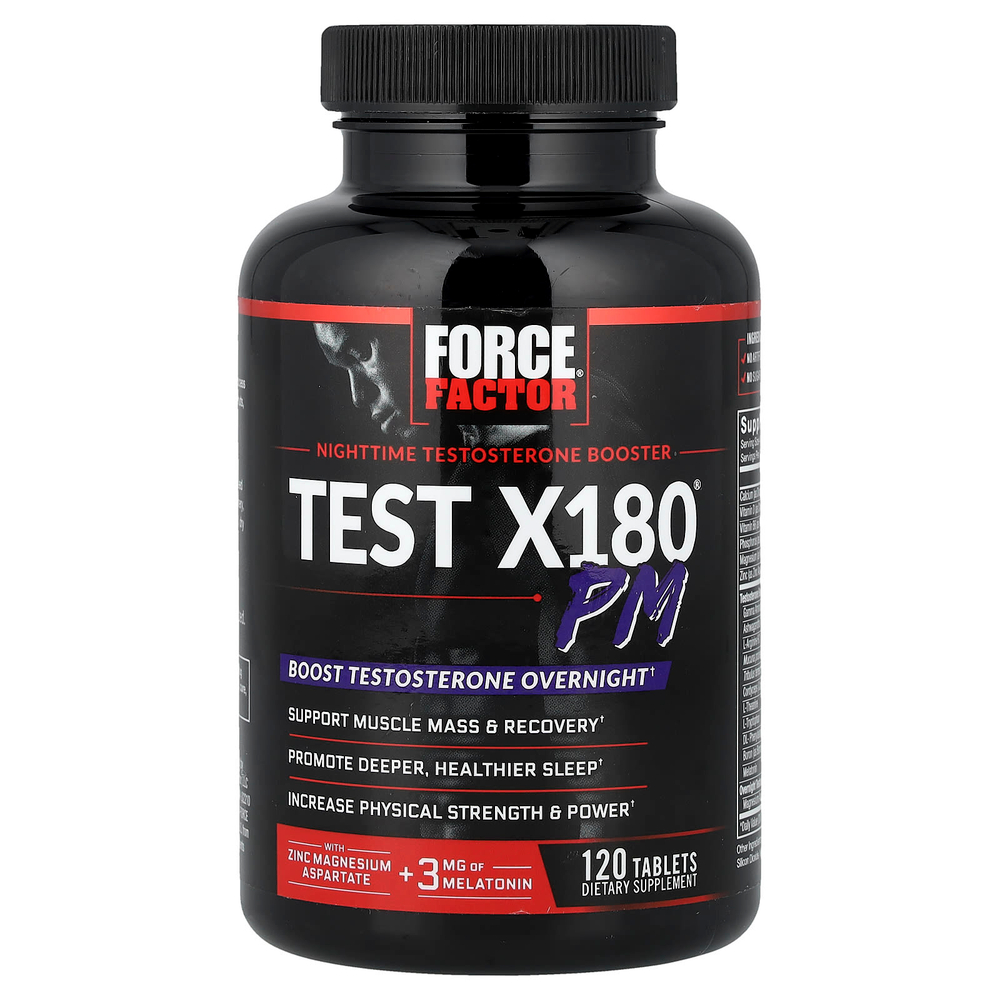 Force Factor, Test X180® PM, 120 таблеток