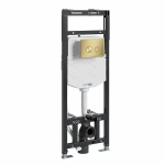 Инсталляция для унитаза WasserKraft Alme 15TLT.010.ME.MG01 кнопка золото матовое