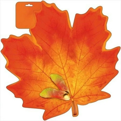 Плакат фигурный Кленовый лист оранж 33 см