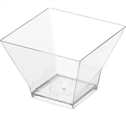 Форма Пагода мини 62х62мм PS, 90мл прозрачная (арт 5030) 25шт/уп