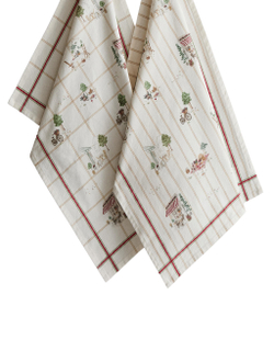 Zara Home кухонное полотенце из хлопка, цветочный мотив, 60 40 см (комплект 2 шт.) · 7290/026