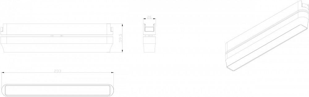 Накладной светильник Denkirs AIR LINEAR DK5363-BK