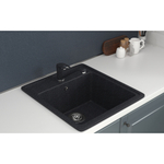 Мойка ML-GMS10 СТАНДАРТ прямоугольная, черный (308), 460*505*190мм