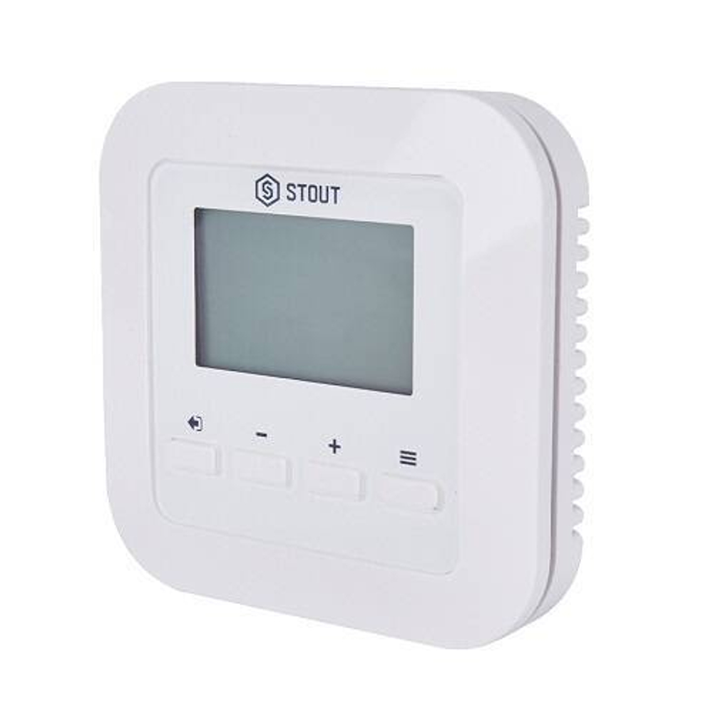 Терморегулятор комнатный STOUT ST-295v3 (проводной, питание от батареек, цвет белый)