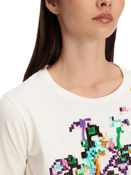 Marc Cain Футболка, расшитая пайетками