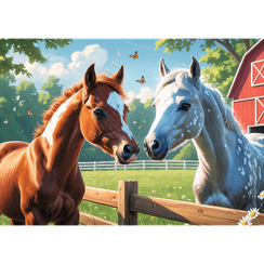 Pazl \ Puzzle \ Пазлы Puzzles - "200" - Horses in the clearing / TREFL