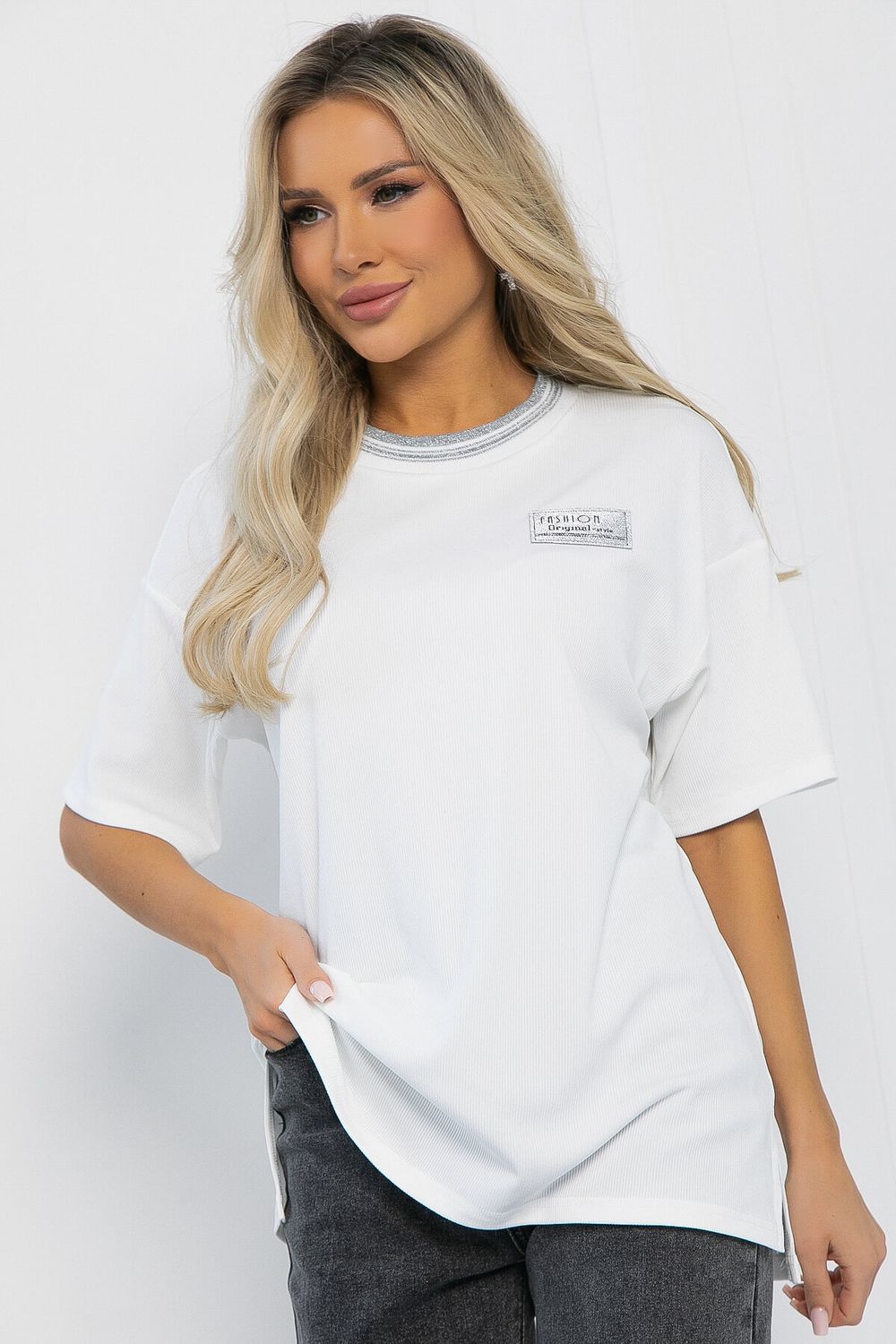 Футболка Ника (белая) Б12940-7М LT Collection