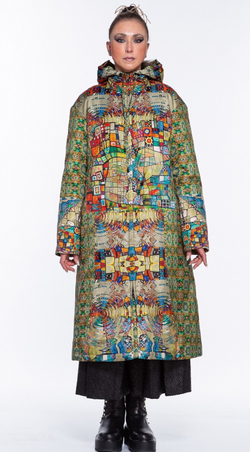 Пальто "Витраж", по мотивам живописи Тани МакКабе