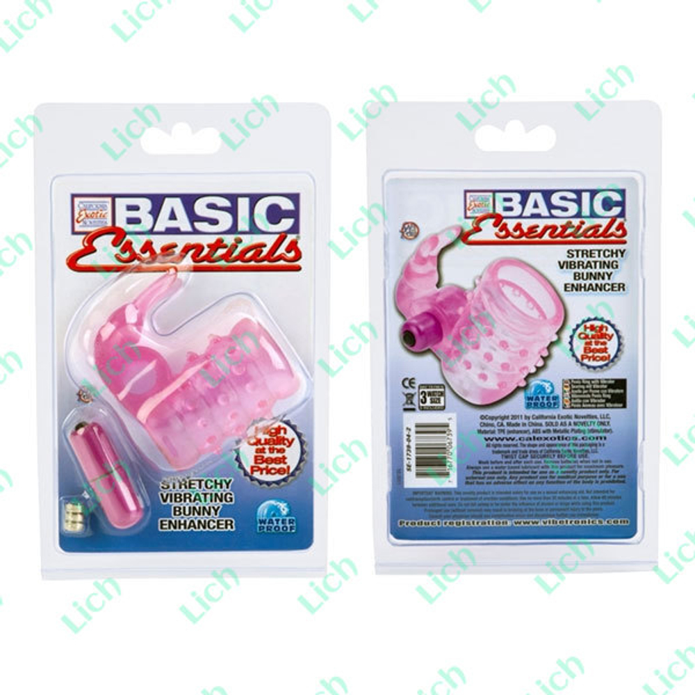 Кольцо эрекционное - насадка с вибростимулятором клитора BASIC ESSENTIAL.