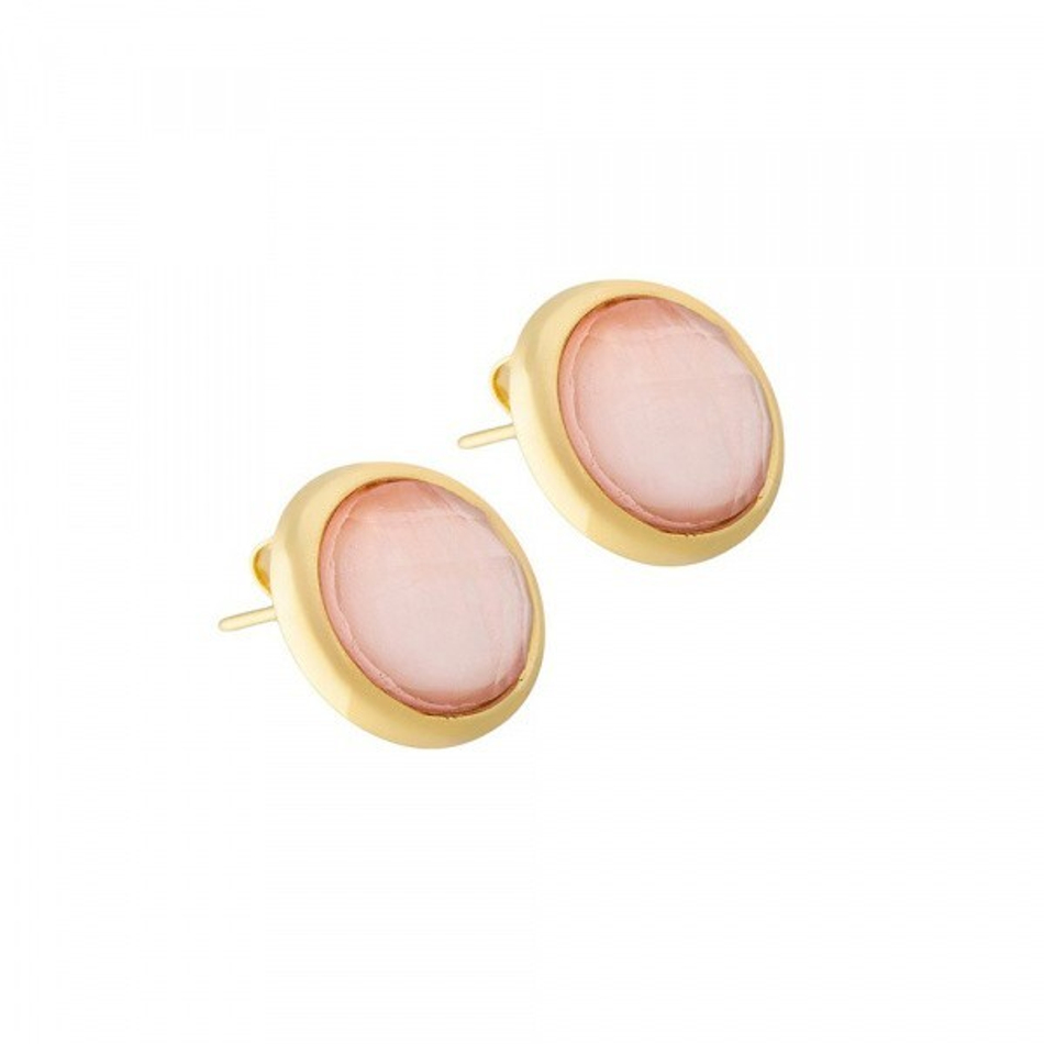 Серьги пусеты Possebon Quartz Rose A9997.9 R/G