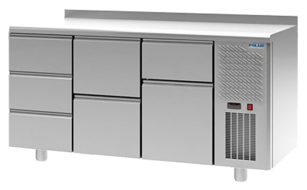 Стол холодильный POLAIR TM3GN-321-G с бортом