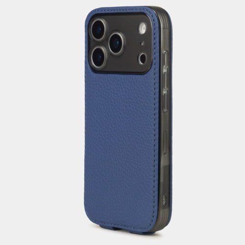 Чехол для iPhone 17 Pro Max - кожа теленка, синий королевский