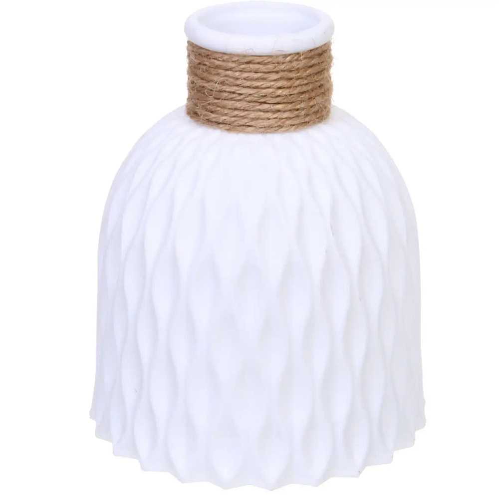 Ваза из пластика «Розали» 12*15см цвет белый