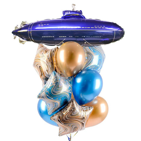 Букет из воздушных шаров "Подводная лодка"