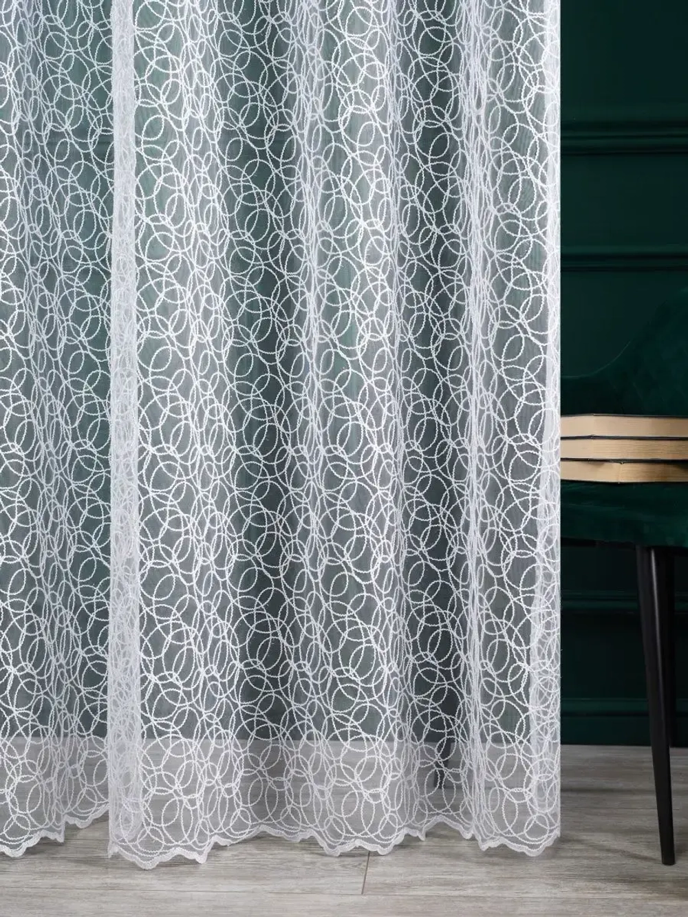 Тюль в спальню гостиную белый 300х250