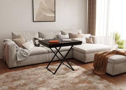 Стол-трансформер ГЗМИ Орфей 1, чёрный/темный венге