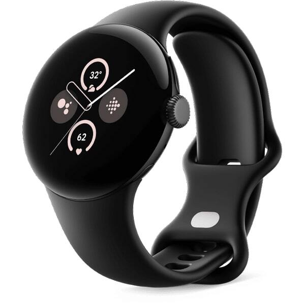 Умные часы Google Pixel Watch 2, LTE, «матовый чёрный» корпус, ремешок цвета «чёрный обсидиан»