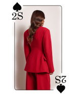 Жакет приталенный красный