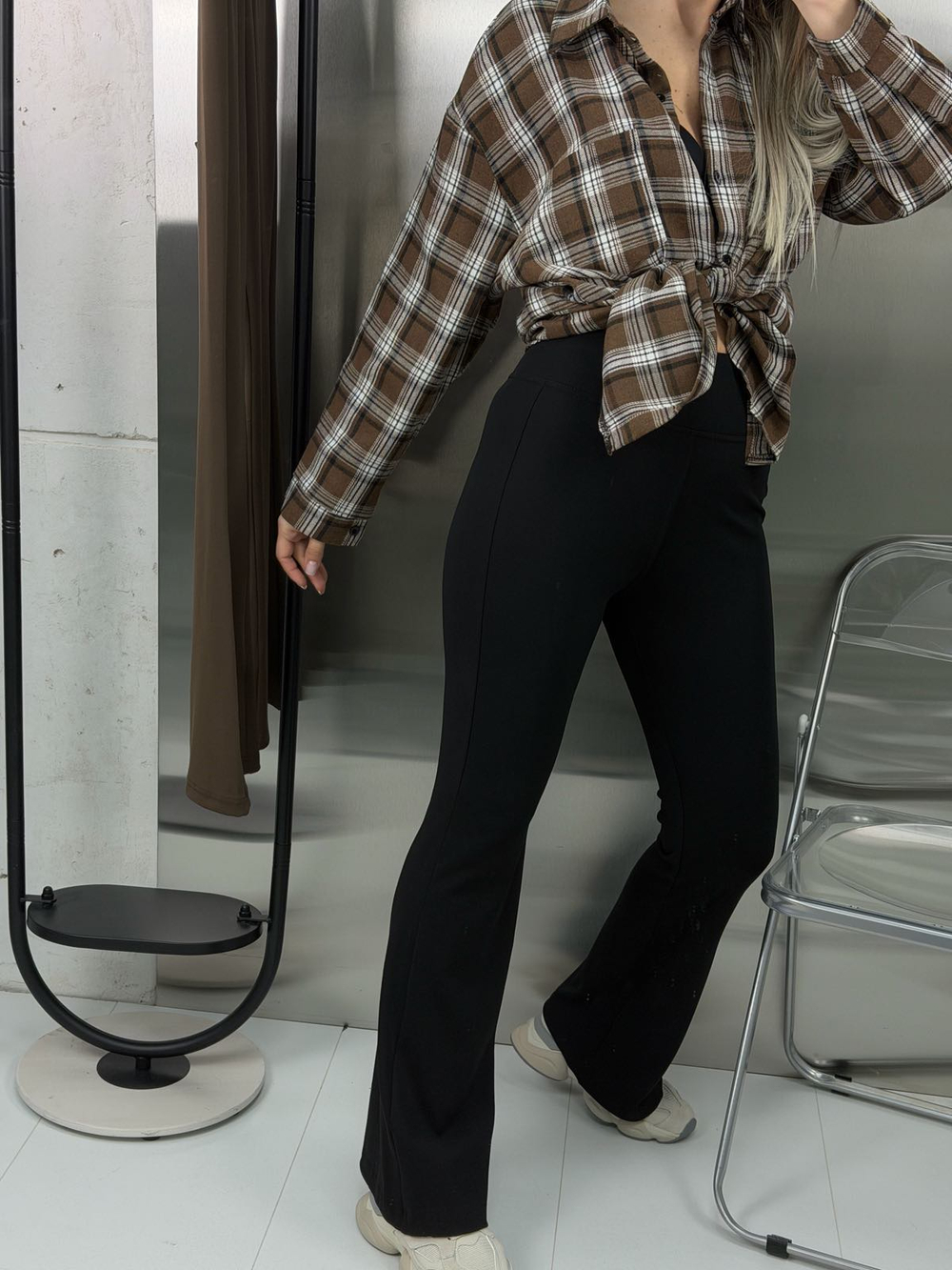 Лосины клёш женские арт. 103 цвет "чёрный"