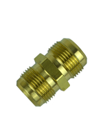 Штуцер (соединитель) для медных труб кондиционера 3/4 с гайками в комплекте из латуни