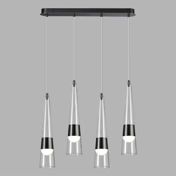 5044/42L L-VISION ODL24 000 глянц.темн.хром/прозрачный/металл/стекло Люстра LED 42W 3000K 4167Лм LUMP