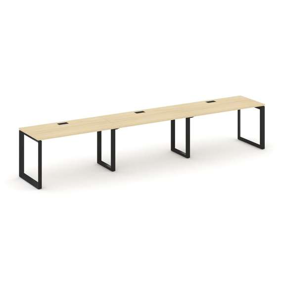 Style Project Рабочая станция односторонняя SN-59O.ORS-053 Акация Лорка/Металл Черный/Черный Заглушк