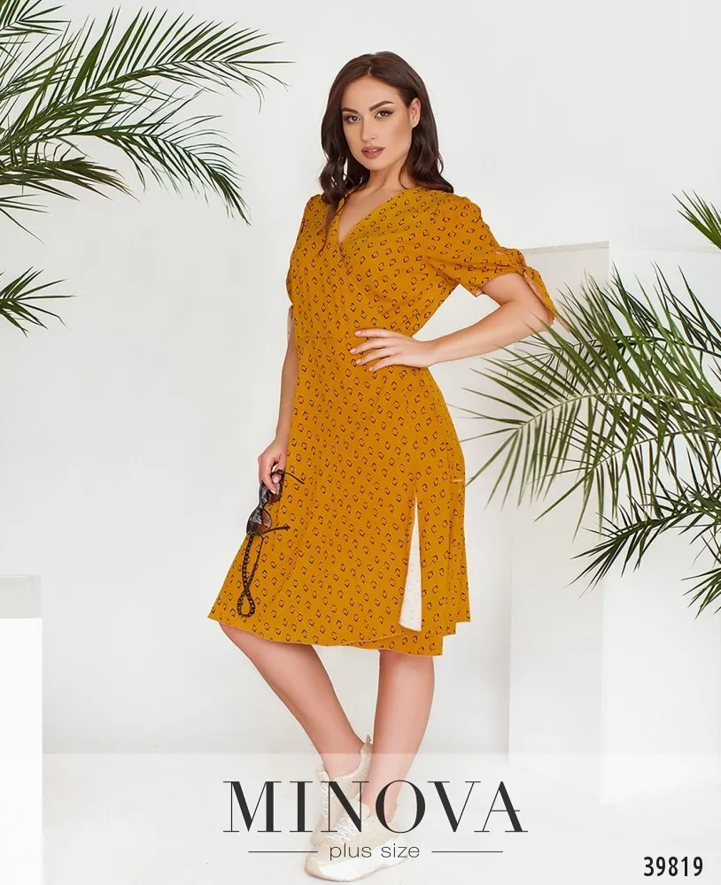 Платье 3149B-горчица Minova