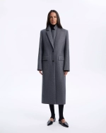 Пальто прямое, Серый