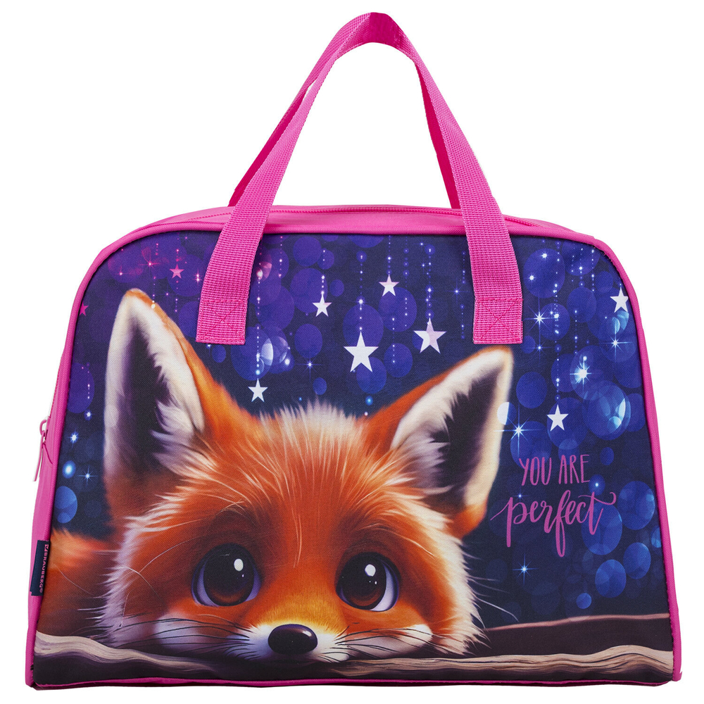 Сумка для внешкольных занятий BRAUBERG с ручками, 35x25x15 см, Cute fox, 272379